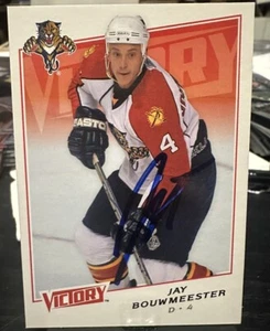 Jay Bouwmeester Signed 2008-09 Upper Deck Victory Card #111 Panthers  - Picture 1 of 2