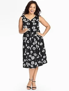 Talbots DAMENKLEID MIT GÄNSEBLÜMCHENMUSTER UND BLUMENMUSTER 18W - Bild 1 von 5