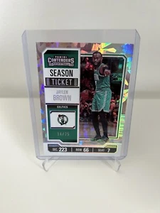 2023-24 Contenders Season Ticket Jaylen Brown /25 Cracked Ice Boston Celtics - Bild 1 von 2