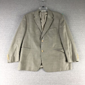 Ralph Lauren Blazer Mens 44S Silk Wool Sports Coat Jacket Windowpane Notched