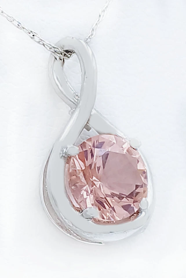 GENUINE 1.49 Cts MORGANITE PENDANT 10K SOLID GOLD -  Free Appraisal Service - image 1 of 4