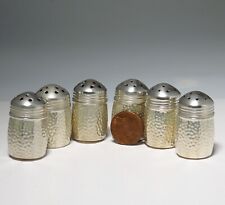 S.C.S. Co. Made in U.S.A. Sterling Silver 6 Mini Salt Pepper Shakers