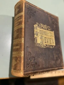 1897 History Belknap Strafford County NH Biographical Review leather bound book - Picture 1 of 3