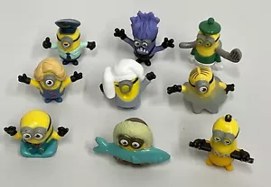Bundle of 9 X Despicable Me Minion Figures various sizes Approx 2” Cake Toppers - Picture 1 of 12