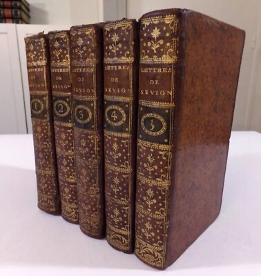 RECUEIL DES LETTRES DE MADAME DE SEVIGNE / T. I à V / 1801 BOSSANGE - Photo 1/4