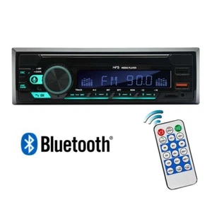 Single 1 Din Car Stereo Radio Bluetooth MP3 Player In-Dash FM USB TF Aux Input - Picture 1 of 12