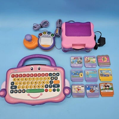 Vtech VSmile PC Pal TV Learning System Bundle Console Controller Keyboard Games - Image 1 of 4