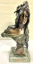 Emanuel Villanis Bohemienne LARGE vintage bronze French art nouveau bust