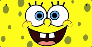 SpongeBob SquarePants Miniature Bicycle Plate 6"x3 for ATV Bike Scooter Sign NEW - Picture 1 of 1