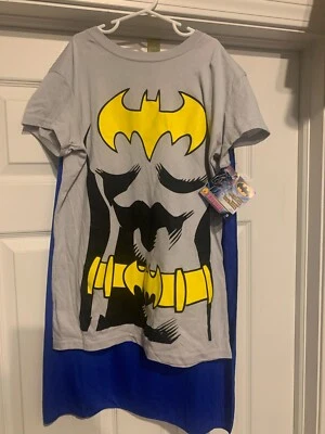 NUEVO CON ETIQUETAS Rubies Batgirl Camiseta Con Capa Niño Talla Grande 12-14 Foto 1 de 4