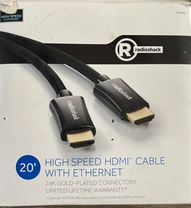 RadioShack 20’ High Speed HDMI Kabel mit Ethernet 24 vergoldete Anschlüsse——5 - Bild 1 von 5