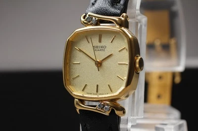 Винтажные женские часы 1984 N как новые Seiko Socie 5421-5240 цирконий золото Qz ЯПОНИЯ - Изображение 1 из 4