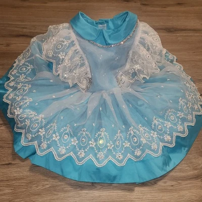 De Colección PAZAZZ Niñas 6X Vestido con Volantes Manga Abullonada Desfile Encaje Columpio Círculo EE. UU. Foto 1 de 4