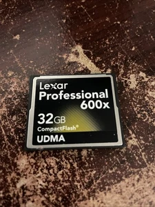 32gb LEXAR Pro UDMA 600x Compactflash for CF DSLR NIKON CANON - Picture 1 of 3