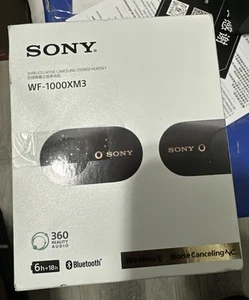 Sony WF-1000XM3 Wireless Noise Cancelling Bluetooth Headphones - Black - Picture 1 of 8