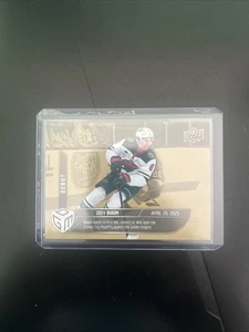 UD Game Dated Moments 2024-25 Zeev Buium #80 Gold ROOKIE/100 - Imagen 1 de 2