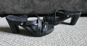 Crocs Cyprus IV Strappy Heels Black Women's 6 READ - Picture 1 of 7