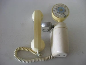 Antique GTE Automatic Electric Space Saver Rotary Wall Phone - Picture 1 of 7