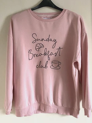New F&F Loungewear Long Sleeve Over Size Pink Sweater Pullover  UK 12 - 14 - Image 1 of 4