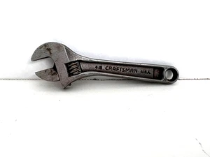 Vintage Craftsman 4" (100mm) Adjustable Wrench # 9 4450 Forged in USA - Picture 1 of 15