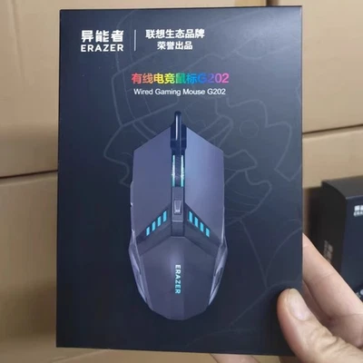 Mouse para jogos com fio original Lenovo Erazer G202 3600DPI RGB para PC e laptop - Imagem 1 de 4