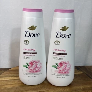 Dove Renewing MicroMoisture Body Wash Peony & Rose Oil 16.9 oz Lot of 2 - Picture 1 of 2