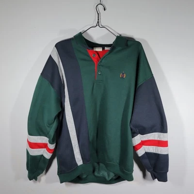 Sudadera de Rugby Vintage Bugle Boy Para Hombre 2XL 90s Colorblock Polo Foto 1 de 4