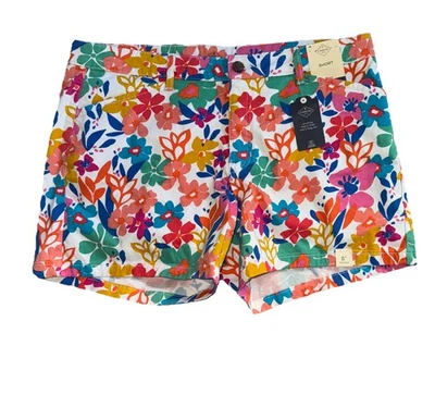 Женские шорты St. John's Bay со средней посадкой эластичные с цветочным узором разноцветные 16 коротких - Изображение 1 из 4