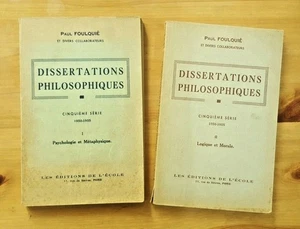 Paul Foulquié: Dissertations philosophiques Cinquieme Serie 1950-1955, I&II... - Bild 1 von 8