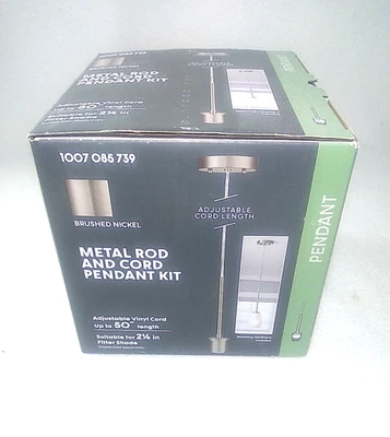 Kit de mini colgante de luz colgante individual con acabado de níquel ajuste cable de 50" NUEVO Foto 1 de 4