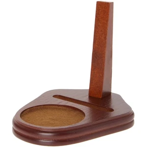 Bard's Walnut MDF Cup and Saucer Stand, 4.25" H x 4" W x 5" D - Picture 1 of 4