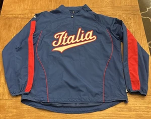Rare Italia Majestic Cool Base Italian Baseball League Jacket Size L EUC - Bild 1 von 10