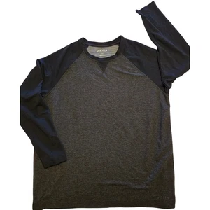 Orvis Mens XL Classic Collection Two ToneGray Black Long Sleeve Crew Neck - Picture 1 of 5