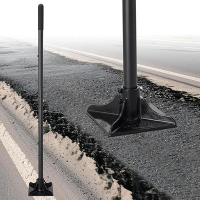 Tamper Tool: Heavy Duty 8"X 8" Steel Ground Tamper Tool for Garden Yard,58" Long - Image 1 of 4