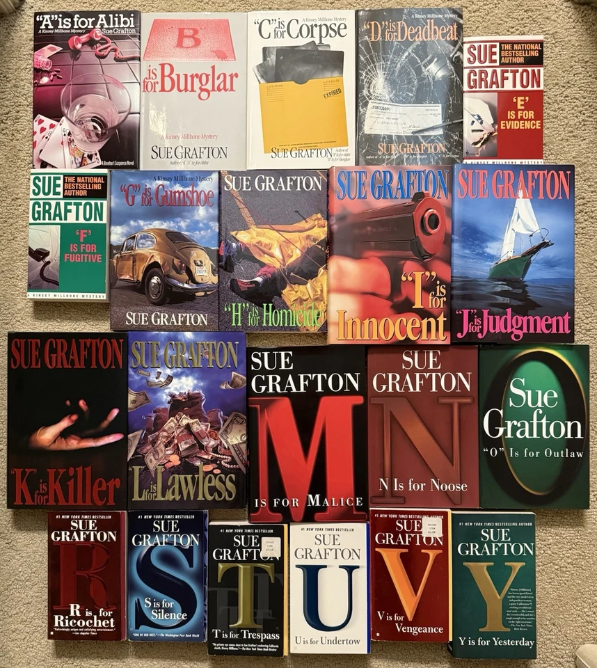MIX LOT OF 21 SUE GRAFTON KINSEY MILLHONE ALPHABET MYSTERIES - A - O, R - V, Y Foto 1 de 2