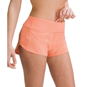 Lululemon Speed Up Low-Rise Lined Short 2.5" Sunny Coral Women's Size 10 NWT - Picture 1 of 11