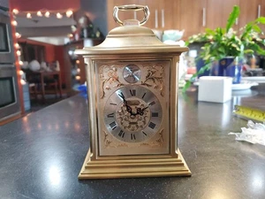 Vintage Tempus is Fugit Rhythm Kaminuhr Gold Zifferblatt funktioniert Made in Japan Metall - Bild 1 von 9