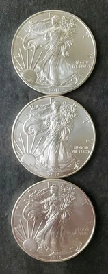 Dólares American Silver Eagle de $1 2011, 2013 y 2016 Foto 1 de 3