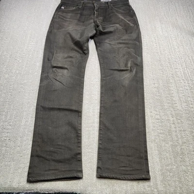 Jeans Adriano Goldschmied Hombre 30x32 Tellis Ajustados Rectos Modernos Verde Denim  Foto 1 de 4