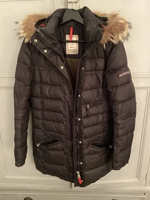 Chaqueta Bogner Fire & Ice Down con capucha con ribete de piel de mapache extraíble, 6 Foto 1 de 4