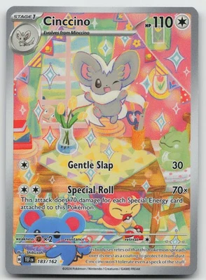 Cinccino Illustration Rare Holo SV05: Temporal Forces 183/162 NM - Image 1 of 2