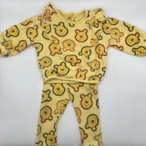 Completo 2 pezzi Disney bambino Winnie the Pooh camicia e pantaloni manica lunga 6-9 mesi - Foto 1 di 13