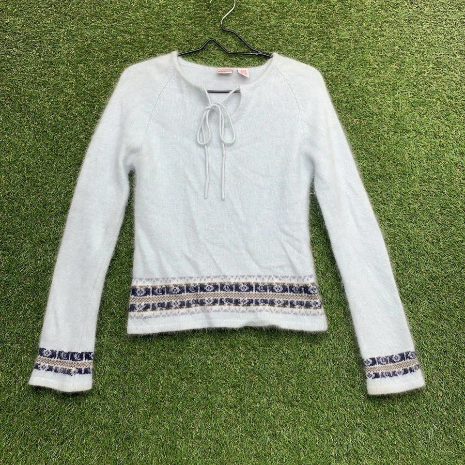 Suéter Vintage Angora Pelo de Conejo Mujer Medio Encaje Frontal Lana Xhilaration Foto 1 de 4