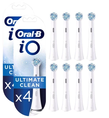8件装Oral-B iO系列终极清洁电动牙刷替换刷头 — 第 1/4 张图片