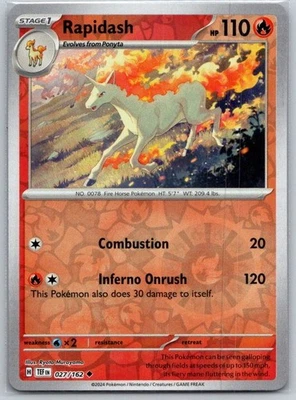 Rapidash 027/162 Reverse Holo SV05: Temporal Forces NM - Image 1 of 2