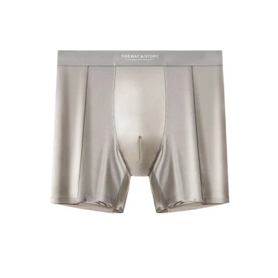 4 PIEZAS Calzoncillos boxer transpirables de seda helada para hombre calzoncillos geniales de satén sin costuras Foto 1 de 4