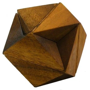 Hexagon Würfel - Holzpuzzle Brainteaser - Bild 1 von 4