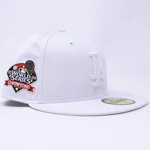 NWT White Los Angeles Dodgers 2024 World Series 59fifty New Era Fitted Hat Cap - Picture 1 of 14