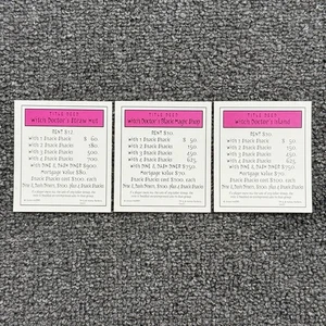 Tarjetas de título de repuesto rosa Scooby Doo Monopoly Edición Coleccionista - Imagen 1 de 7
