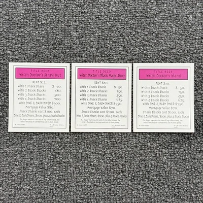 Scooby Doo Monopoly Collector's Edition Pink Replacement Title Deed Cards - Image 1 of 4